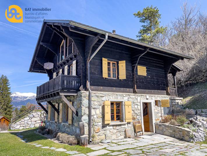 Chalet für 6 Personen, mit Balkon und Balkon/Terrasse sowie Terrasse und Garten in Vercorin