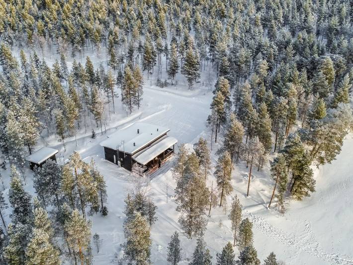 Villa korpi in Kaukuanjärvi, Laponie