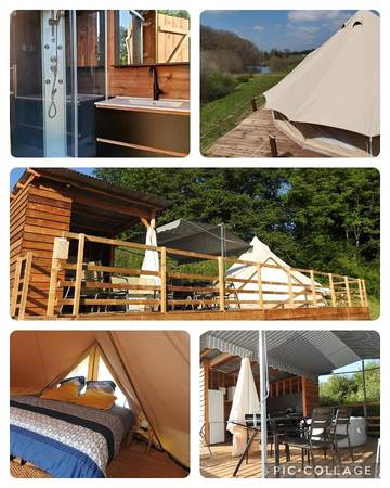Cottage pour 4 personnes, avec balcon ainsi que vue et vue sur le lac à Savignac-Lédrier