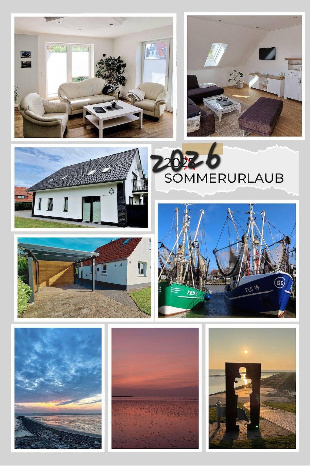 Ferienhaus, Dusche, Wc, 2 Schlafräume in Burhave, Butjadingen