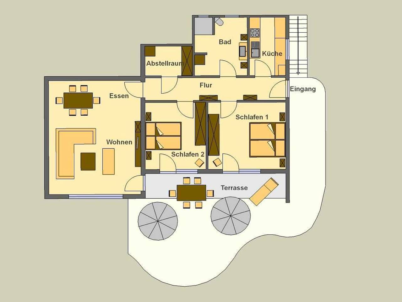 Ganze Ferienwohnung, Appartment Schlossblick - Appartment Schlossblick in Wiesenthau, Fränkische Schweiz