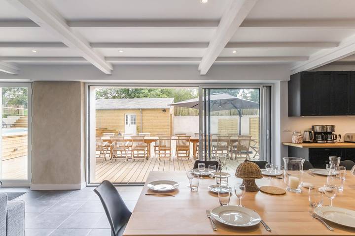 Gîte pour 15 personnes, avec sauna et piscine ainsi que terrasse et jardin, animaux acceptés à Bricqueville-sur-Mer - 3