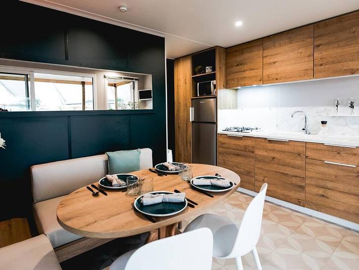 Camping Les Flots-Atlantique - Mobilheim 4 personen - Mobilheim Living - 28m² in Saint-Pierre-d'Oléron, Côte de Beauté