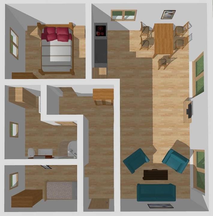 Ferienhaus für 4 Personen, mit Sauna und Ausblick sowie Garten in Storkow - 2