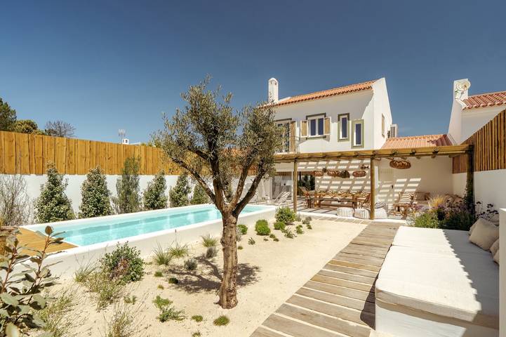 Villa pour 8 personnes, avec balcon et jardin à Comporta