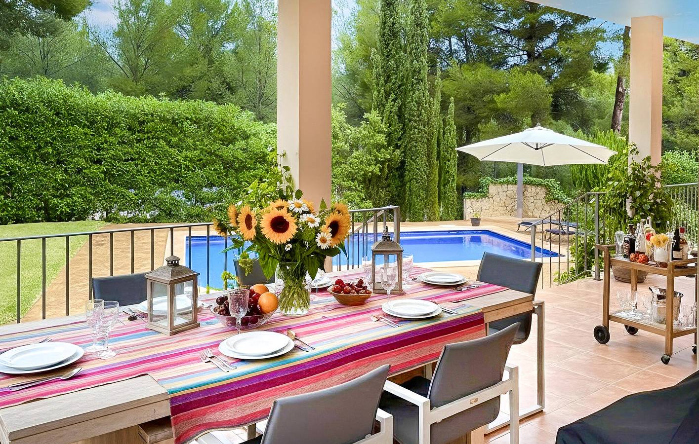 Gemütlicher Rückzugsort am Strand mit Pool und Terrasse - 1,5 km nach Caló d'en Pellicer in Rotes Velles, Calvià