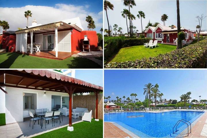 Apartamento para 4 personas, con piscina además de jardín y vistas en Campo Internacional