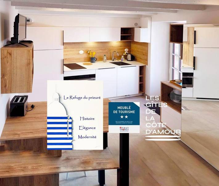 Location de vacances pour 3 personnes, avec terrasse et vue dans Office De Tourisme De Batz Sur Mer