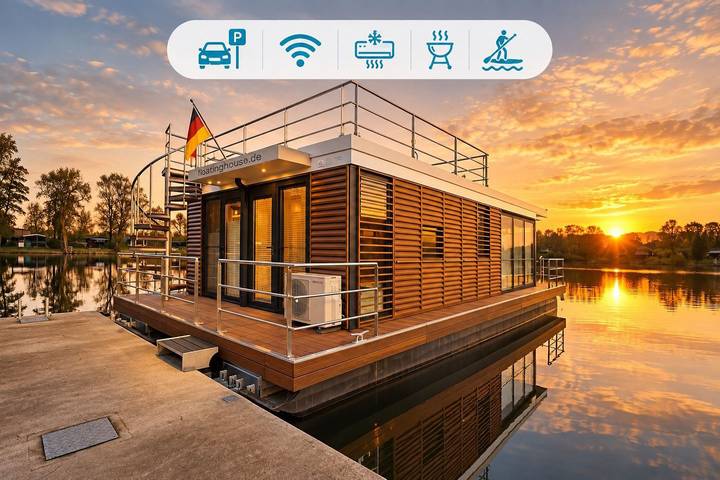 Ferienhaus für 4 Personen, mit Terrasse und Seeblick sowie Ausblick