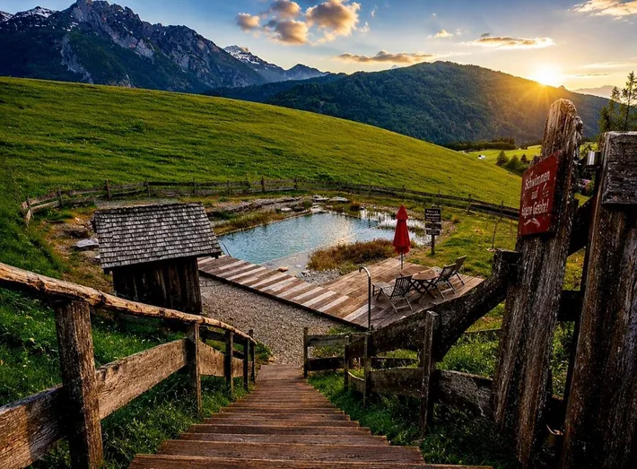 Privatzimmer für 4 Personen, mit Garten und Pool sowie Ausblick, mit Haustier - 1