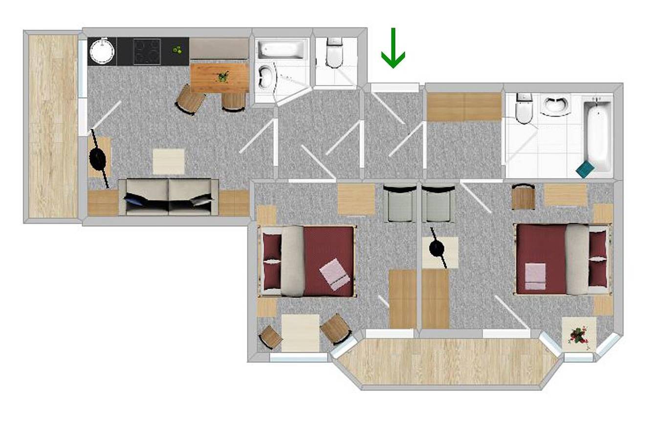 Fewo 4 mit 72 m² 4-6 Personen in Madseit, Hintertux