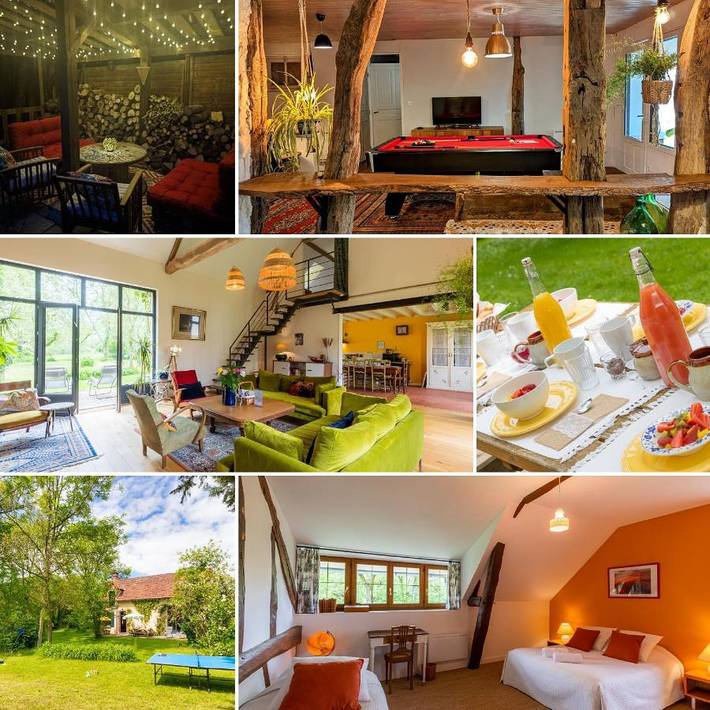 Location de vacances pour 11 personnes, avec vue et jardin, adapté aux familles à Triguères - 2