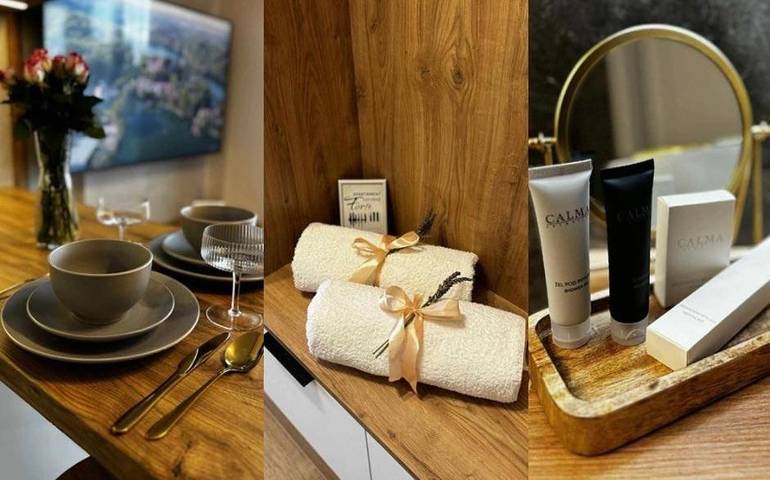 Apartament wakacyjny dla 2 osób, z ogród i taras w Łagów