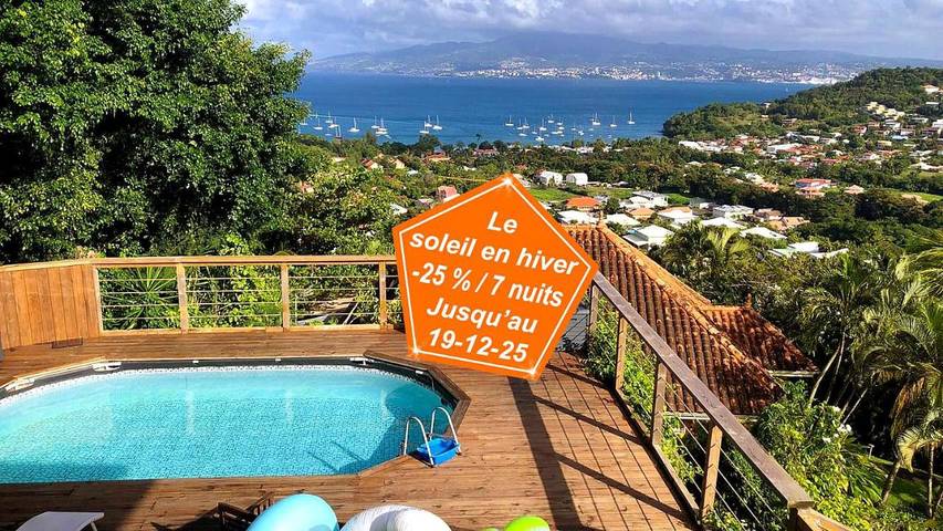 Appartement de vacances pour 6 personnes, avec jardin et bassin pour enfant ainsi que piscine et vue, animaux acceptés - 1