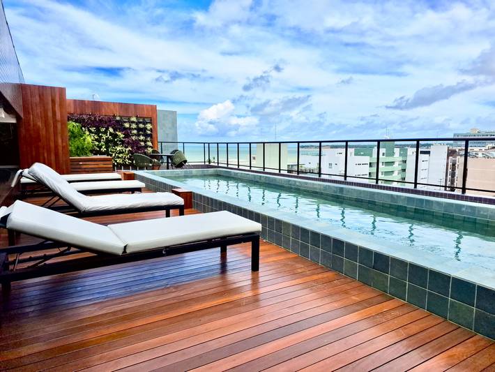 Ganze Wohnung, Ferienwohnung für 6 Personen mit Balkon in Cabo Branco, João Pessoa