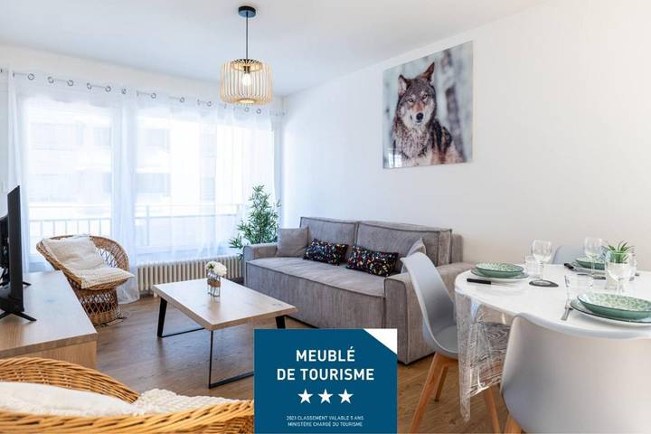Gîte pour 4 personnes, avec Balcon dans Gare d'Annecy