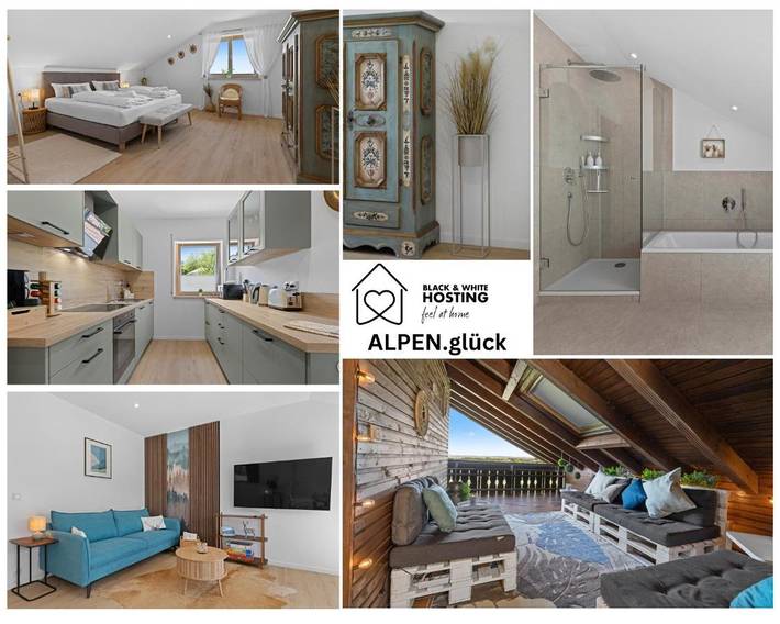 Ferienwohnung für 6 Personen, mit Ausblick und Terrasse in Wiggensbach