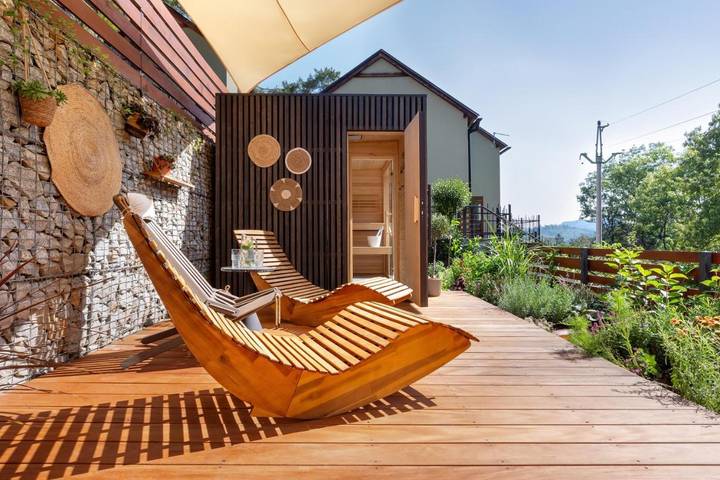 Ferienhaus für 8 Personen, mit Sauna und Ausblick sowie Garten - 1