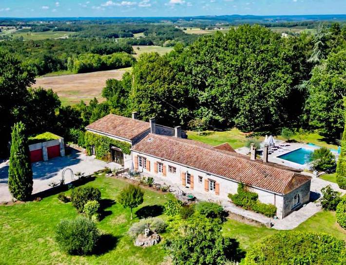 Maison de vacances pour 6 personnes, avec piscine ainsi que vue et jardin