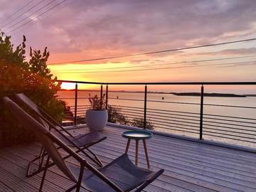Gîte pour 4 personnes, avec terrasse et vue dans Port de l'Aber Wrac'h