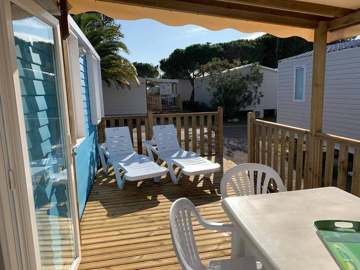 Camping für 6 Personen, mit Terrasse und Garten sowie Pool und Seeblick in Canet-en-Roussillon - 2