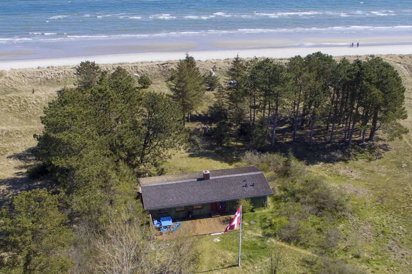 Feriehus i sanddynene ved Bratten Strand in Bratten, Jerup