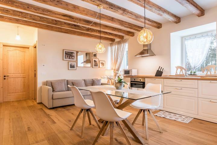 Appartamento per 4 persone, con Balcone e Idromassaggio nonché Giardino e Sauna
