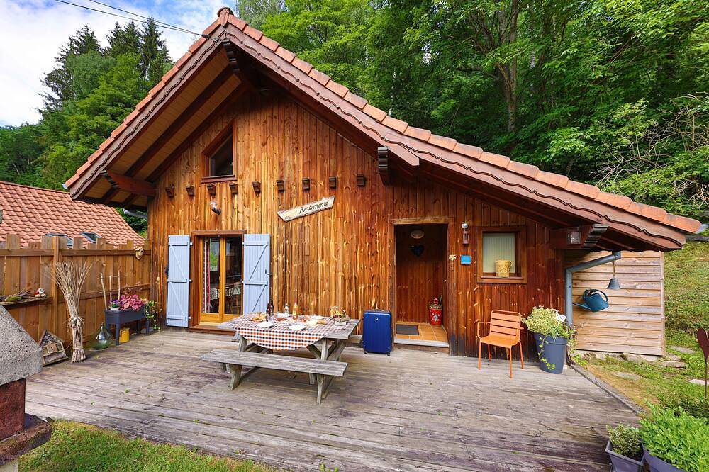 Berghütte-Familie-Bergblick-Ensuite Dusche in Soultzeren, Regionaler Naturpark Belchen der Vogesen