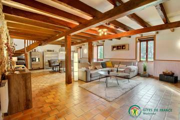 Gîte pour 6 personnes, avec jardin et terrasse, animaux acceptés à Béganne