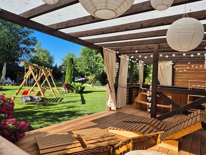 Apartament wakacyjny dla 5 osób, z ogród i jacuzzi, zwierzęta dozwolone w Szaflary
