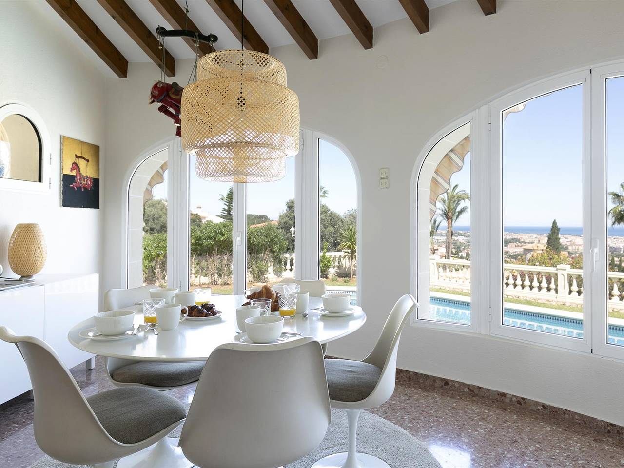 Villa in Denia with private pool, air conditioning, parking in quiet area in Montgo, Dénia