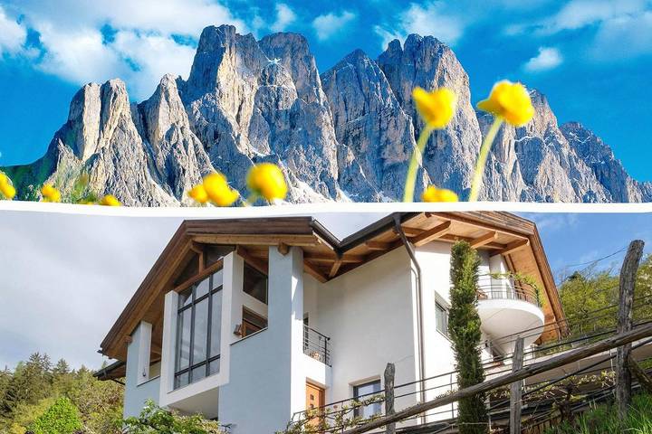 Appartamento per 2 persone, con Balcone e Terrazza nonché Giardino e Panorama a Val di Funes
