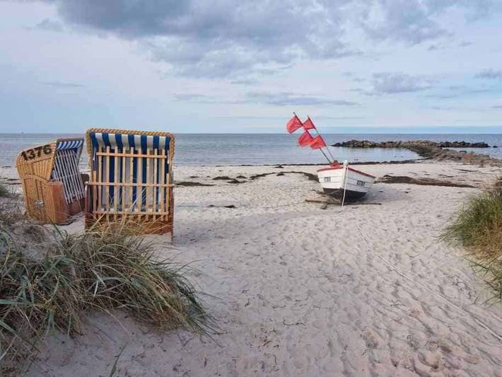 Direkt hinter dem Deich in Kalifornien (Ostsee), Schönberg
