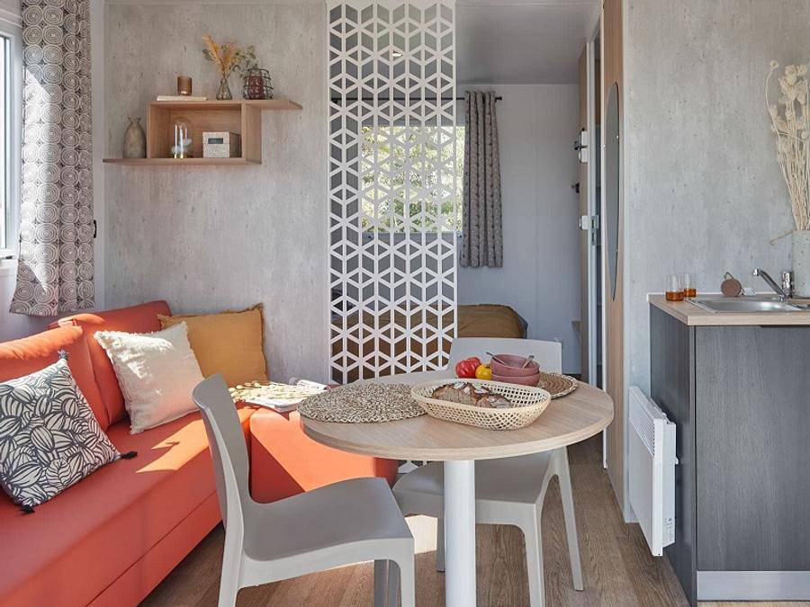 Camping Le Colombier - Mobilhome 2 personnes - Mobil-home Premium Studio 1 chambre in Culoz, Belley