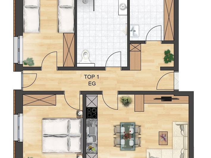 Ferienwohnung für 4 Personen, mit Balkon in Bezau - 4
