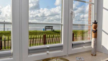 Ferienwohnung für 2 Personen, mit Garten und Sauna sowie Ausblick, mit Haustier auf den Halligen