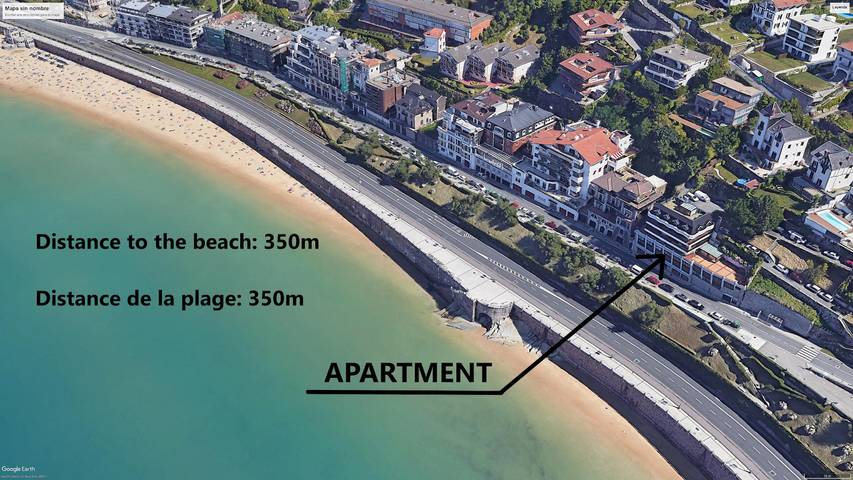 Appartement entier, Appartement de vacances pour 5 personnes in Kontxa hondartza - Playa de la Concha (San Sebastian), San Sebastian