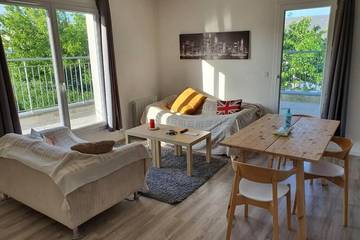 Gîte pour 2 personnes, avec vue et balcon à Val-de-Reuil