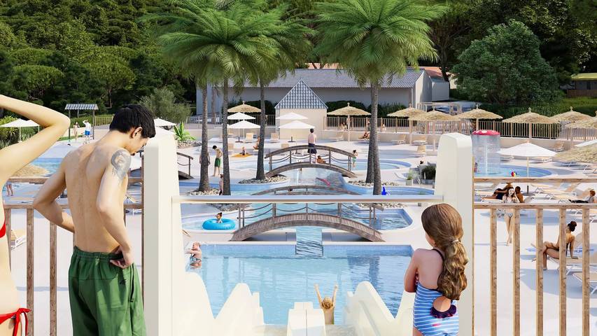 Chalet pour 4 personnes, avec Terrasse et Piscine