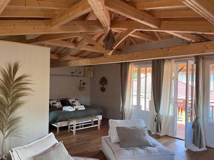 Hôtel pour 2 personnes, avec vue ainsi que terrasse et piscine, animaux acceptés à Le Barp - 4