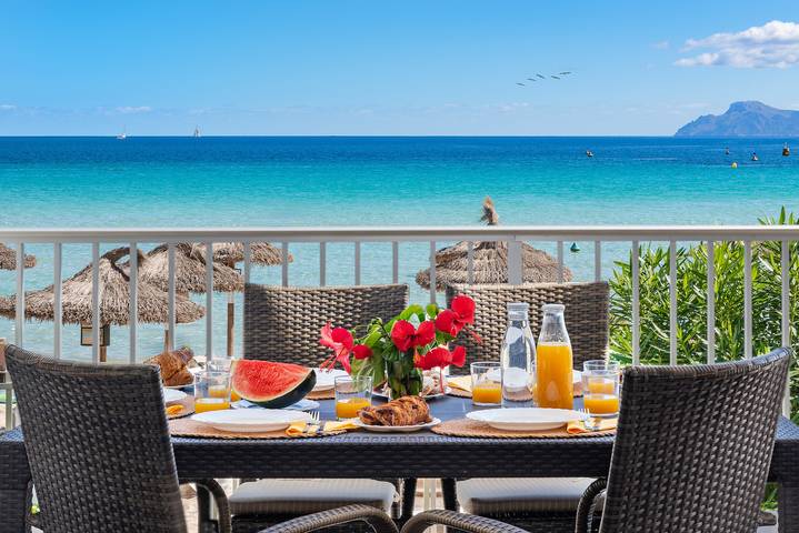 Appartement de vacances pour 6 personnes, avec Balcon ainsi que Terrasse et Jardin dans Alcúdia