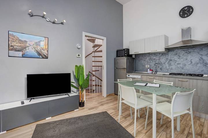 Hel lejlighed, Apartment 'Modern  Navigli - 3' with Shared Terrace, Wi-Fi and Air Conditioning in Milano, Milan Provinsen