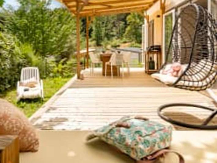 Mobil home pour 6 personnes, avec bassin pour enfant à Saint-Crépin-et-Carlucet - 3