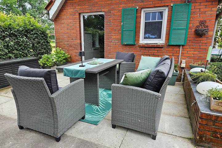 Ferienhaus für 2 Personen, mit Terrasse und Garten, mit Haustier in Uplengen