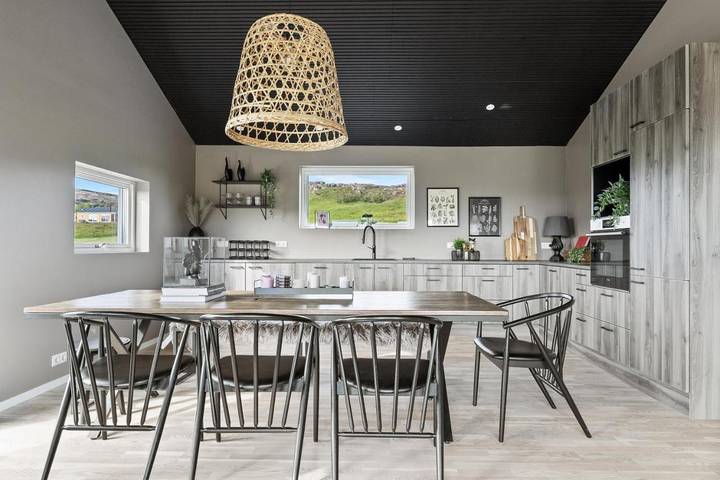 Cabaña para 7 personas, con terraza y jacuzzi en Islandia