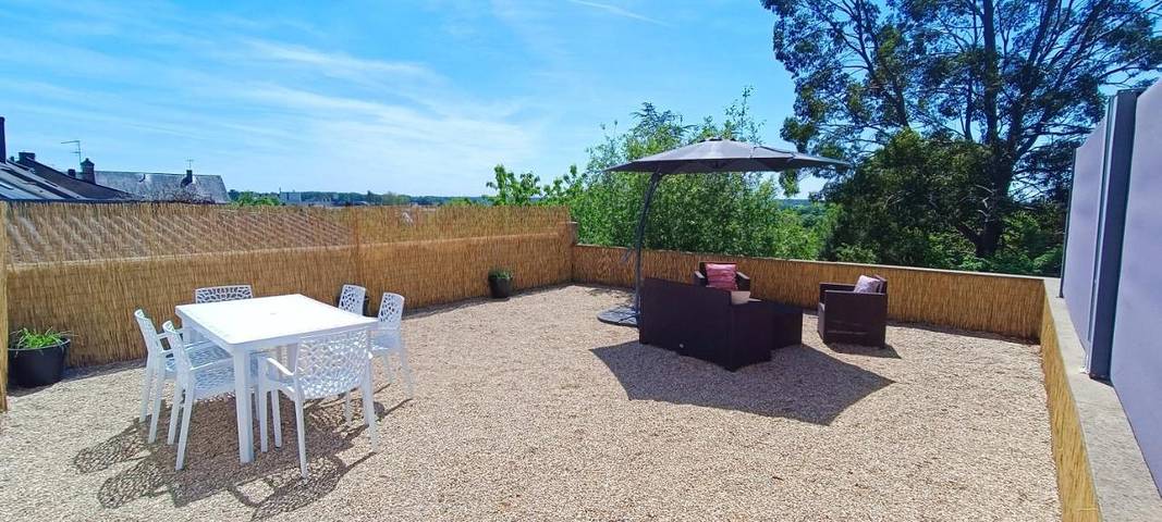 Appartement de vacances pour 4 personnes, avec Terrasse ainsi que Jardin et Vue