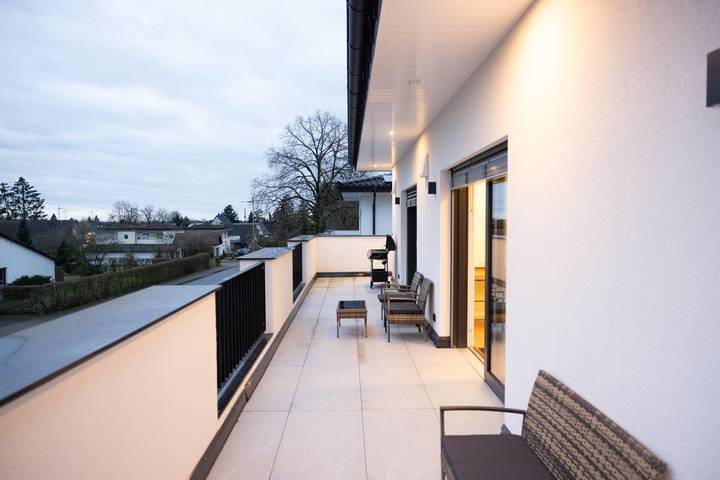 Ferienwohnung für 7 Personen, mit Balkon und Terrasse sowie Ausblick