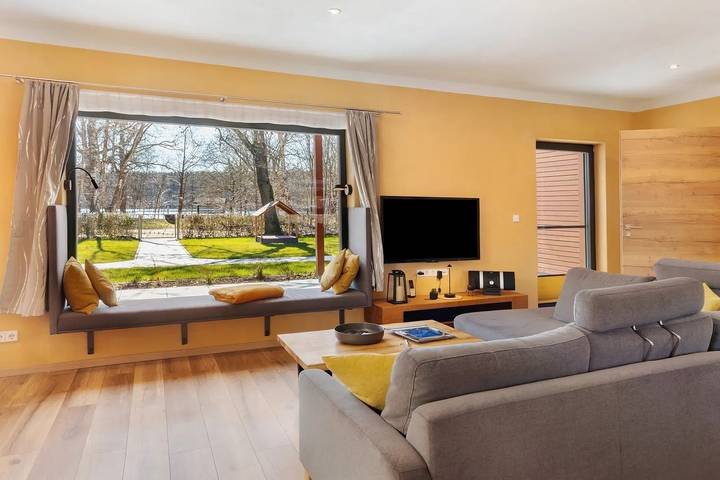 Ferienhaus für 4 Personen, mit Terrasse und Garten sowie Seeblick in Havelland