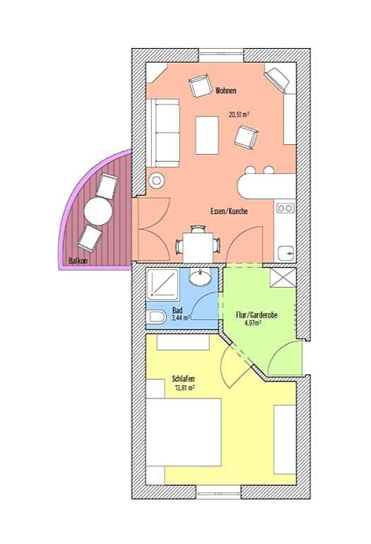 Ferienwohnung für 4 Personen, mit Balkon und Garten in Bastorf - 4