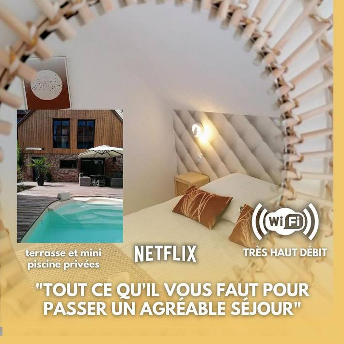 Maison de vacances pour 6 personnes, avec piscine ainsi que vue et terrasse